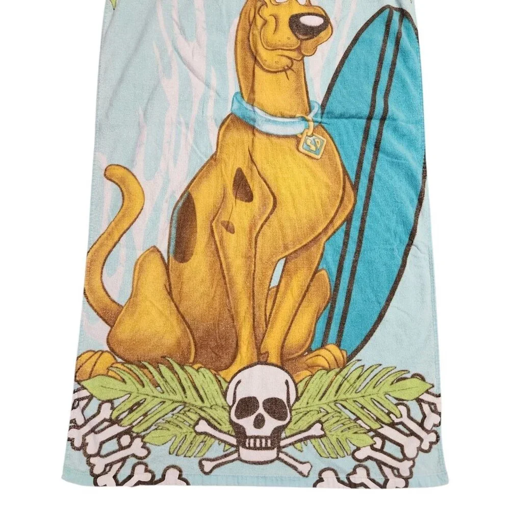 Vintage Scooby Doo Beach Towel Graphic Surfing Colorful Cartoon